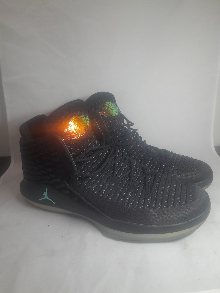Pre-Owned Air Jordan Xxxii Black Cat Aa1253-003 Size 14